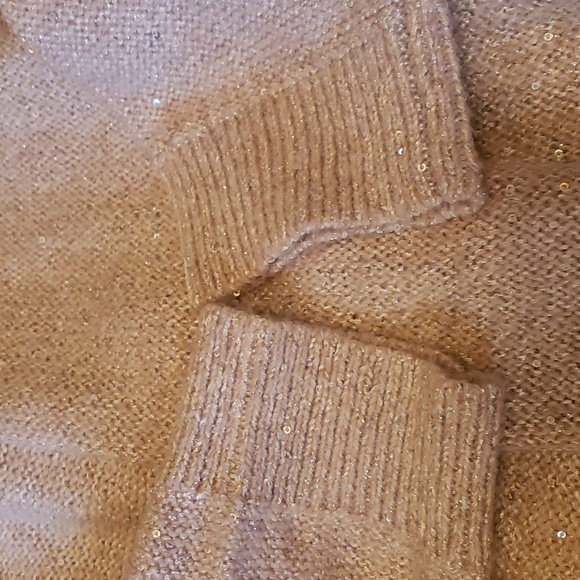 Glitter Sparkle Open Front Knitted & Knotted Sweater - Picture 10 of 11